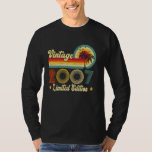 Camiseta Vintage 2007 edición limitada 18th Birthday Gift 1<br><div class="desc">Vintage 2007 Edición Limitada 18º regalo de cumpleaños 18 años</div>