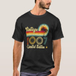 Camiseta Vintage 2007 edición limitada 18th Birthday Gift 1<br><div class="desc">Vintage 2007 Edición Limitada 18º regalo de cumpleaños 18 años</div>