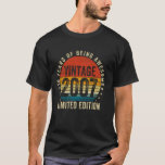 Camiseta Vintage 2007 edición limitada 18th Birthday Retro<br><div class="desc">Vintage 2007 Edición Limitada 18th Birthday Retro de 18 años</div>