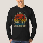 Camiseta Vintage 2007 edición limitada 18th Birthday Retro<br><div class="desc">Vintage 2007 Edición Limitada 18th Birthday Retro de 18 años</div>