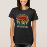 Camiseta Vintage 2007 edición limitada 18th Birthday Retro<br><div class="desc">Vintage 2007 Edición Limitada 18th Birthday Retro de 18 años</div>