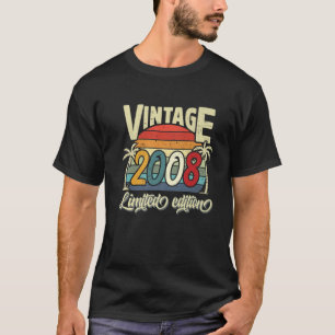 Camiseta Vintage 2008 14Th Birthday Limited Edition 14 Year