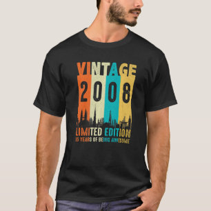 Camiseta Vintage 2008 15th Birthday Men
