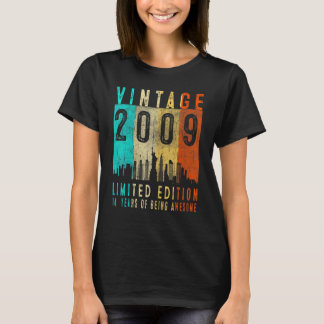Camiseta Vintage 2009 14º cumpleaños 14 años