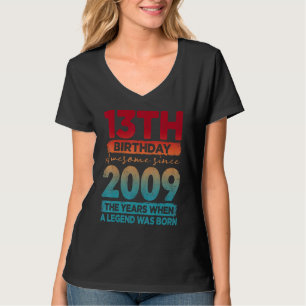 Camiseta Vintage 2009 2009 13 años 13º cumpleaños 1