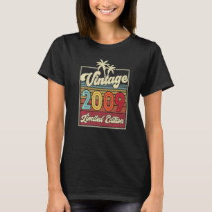 Camiseta Vintage 2009 Boda Aniversario Nacido En 2009 Birt