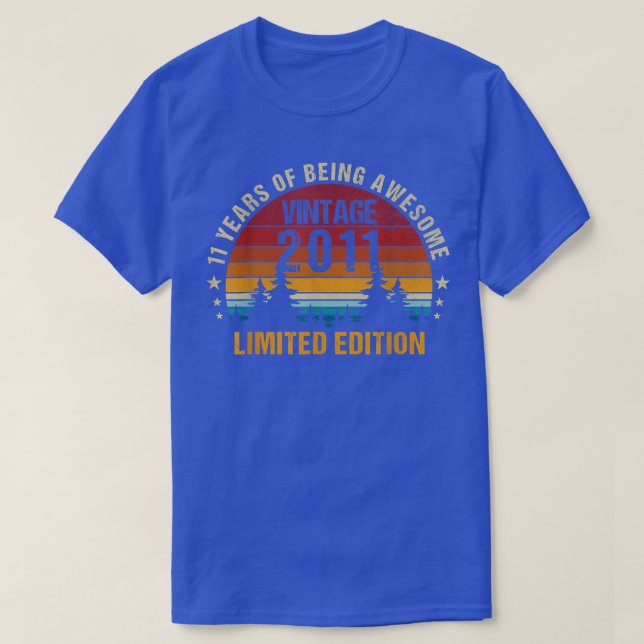 Camiseta Vintage 2011 edición limitada 11th Birt (Diseño del anverso)