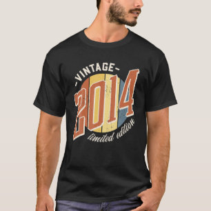 Camiseta Vintage 2014 Birth Year Limited Edition 8 Years Ol