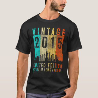 Camiseta Vintage 2015 8º cumpleaños 8 años