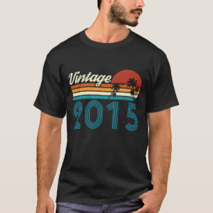 Camiseta Vintage 2015 Cumpleaños Retro Niño Vintage