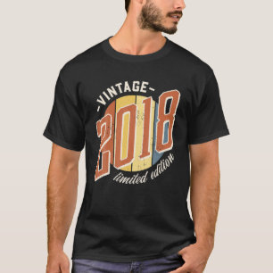 Camiseta Vintage 2018 Birth Year Limited Edition 4 Years Ol