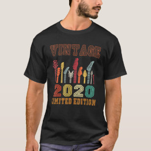 Camiseta Vintage 2020 Birthday Guitar 2nd Birthday