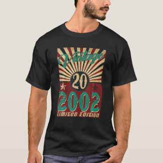 Camiseta Vintage 20 Años 2002 Edición Limitada 20º Nacimien