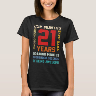 Camiseta Vintage 21 años 2002 Retro Happy 21st Birthday