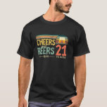 Camiseta Vintage 21st Birthday Cheers And Beers To 21 Year<br><div class="desc">Vintage 21st Birthday Cheers And Beers To 21 Years</div>