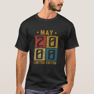 Camiseta Vintage 22 Aniversario Mayo 2000 Nacido En 2000 22