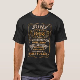 Camiseta Vintage 23 Años Junio 1998 23ª Regalo De Cumpleaño