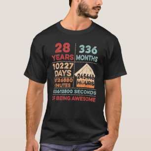 Camiseta Vintage 28th Birthday 28 Years Being Awesome A