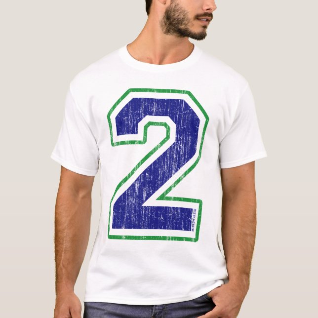 Camiseta Vintage #2 (rojo y azul) (Anverso)
