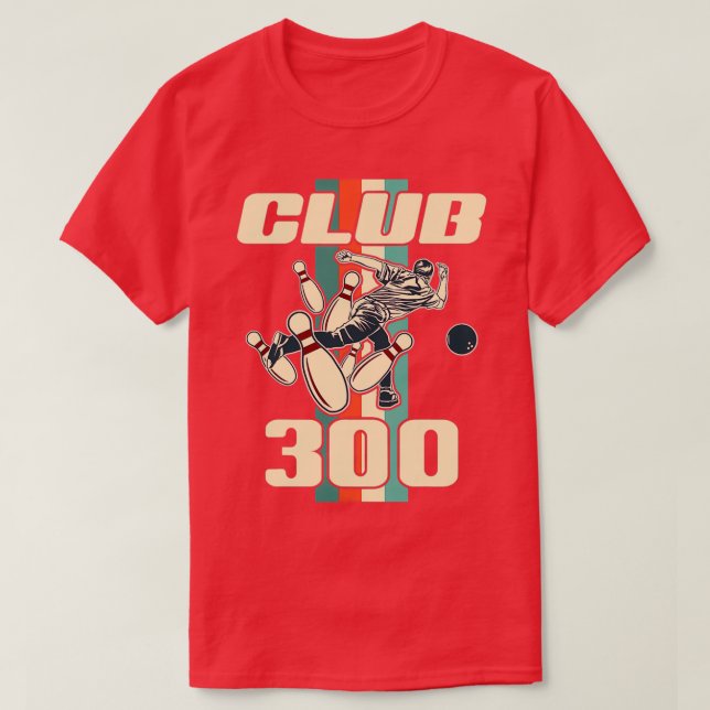 Camiseta Vintage 300 Bowling Vintage Retro Club T (Diseño del anverso)