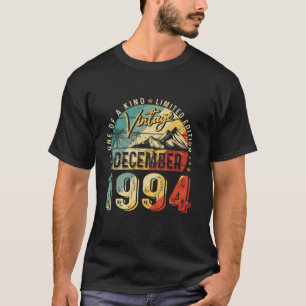 Camiseta Vintage 30 Years Gift Funny December 1994 Bday