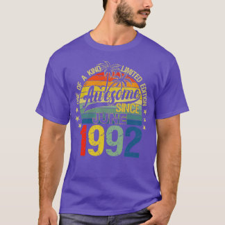 Camiseta Vintage 30 Years June 1992 Decoraciones 30th Bi