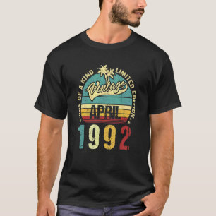 Camiseta Vintage 30 Years Old April 1992 Decoraciones 30th 