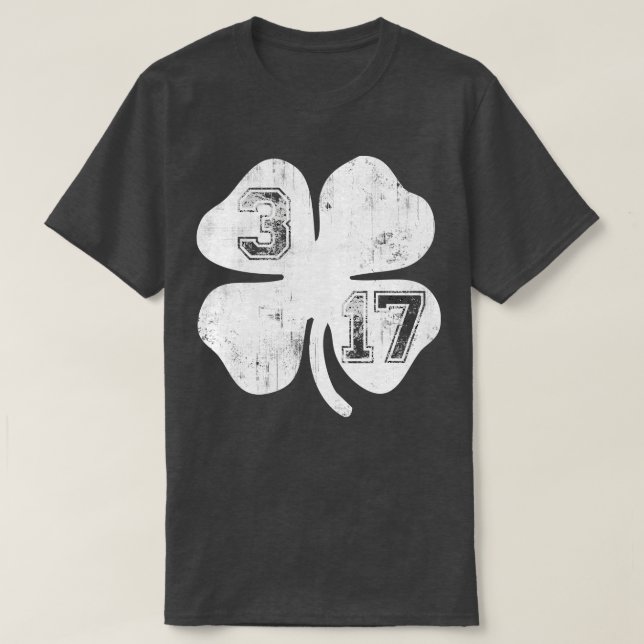 Camiseta Vintage 317 St Patricks Day Shamrock (Diseño del anverso)