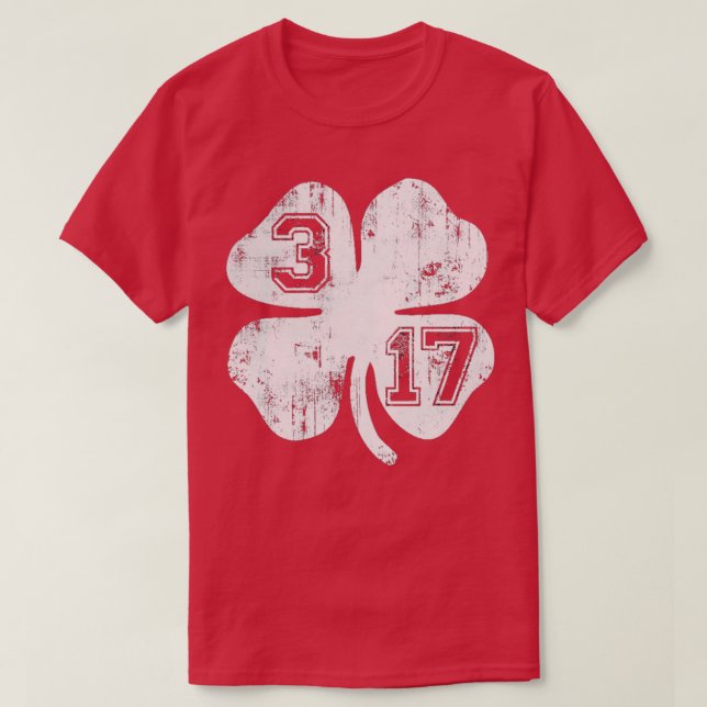 Camiseta Vintage 317 St Patricks Day Shamrock (Diseño del anverso)
