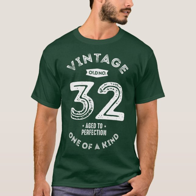 Camiseta Vintage 32 Años Cumpleaños (Anverso)