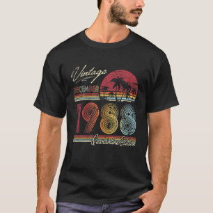 Camiseta Vintage 33º Cumpleaños Diciembre 1988 33 Cuarenten