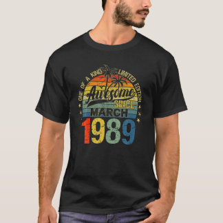 Camiseta Vintage 33 Años Marzo 1989 Decoraciones 33ª B