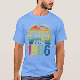Camiseta Vintage 36 Años Junio 1986 Decoraciones 36th Bi