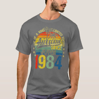Camiseta Vintage 38 Años Junio 1984 Decoraciones 38th Bi