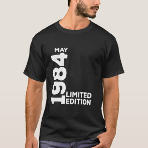 Camiseta Vintage 40 Birthday I Limited Edition May 1984 Lon