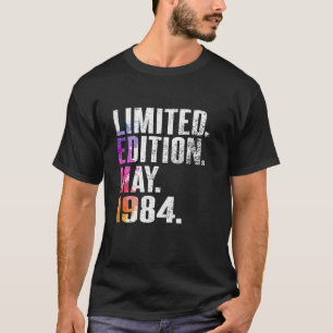 Camiseta Vintage 40 Birthday I Limited Edition May 1984 Lon