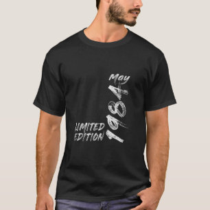 Camiseta Vintage 40 Birthday I Limited Edition May 1984 Tan