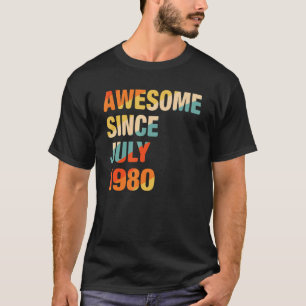 Camiseta Vintage 42º cumpleaños increíble desde julio de 19