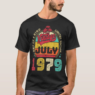 Camiseta Vintage 43° cumpleaños increíble desde julio de 19