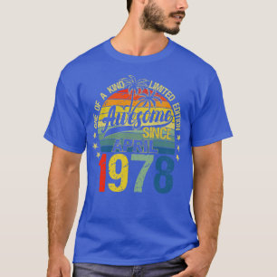 Camiseta Vintage 44 Años Abril 1978 Decoraciones 44ª B