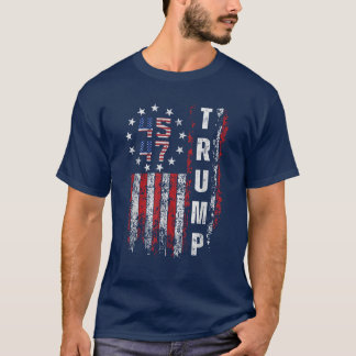 Camiseta Vintage 45 47 Donald Trump 2025 Bandera estadounid