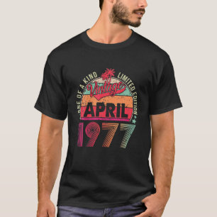 Camiseta Vintage 45Th Birthday Awesome From April 1977
