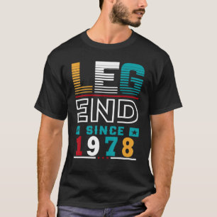 Camiseta Vintage 45th Birthday Legend From 1978 45 Years O