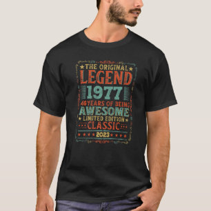 Camiseta Vintage 46ª leyenda de cumpleaños desde 1977 46 añ
