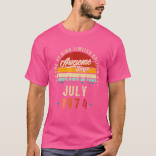 Camiseta Vintage 48th Birthday Awesome From July 1974 Epic