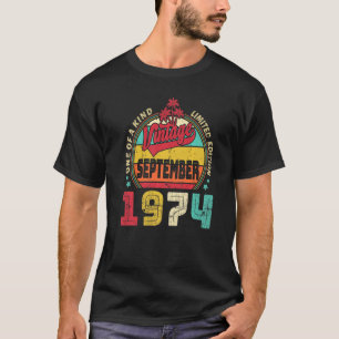 Camiseta Vintage 48th Birthday Awesome Since September 1974