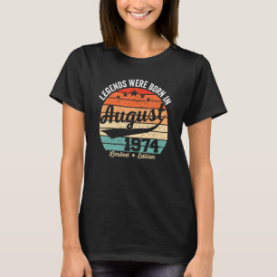 Camiseta Vintage 48th Birthday Legends Nacieron En Agosto