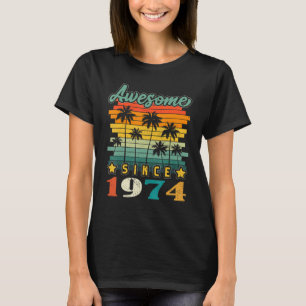 Camiseta Vintage 49º cumpleaños increíble desde 1974 49 año