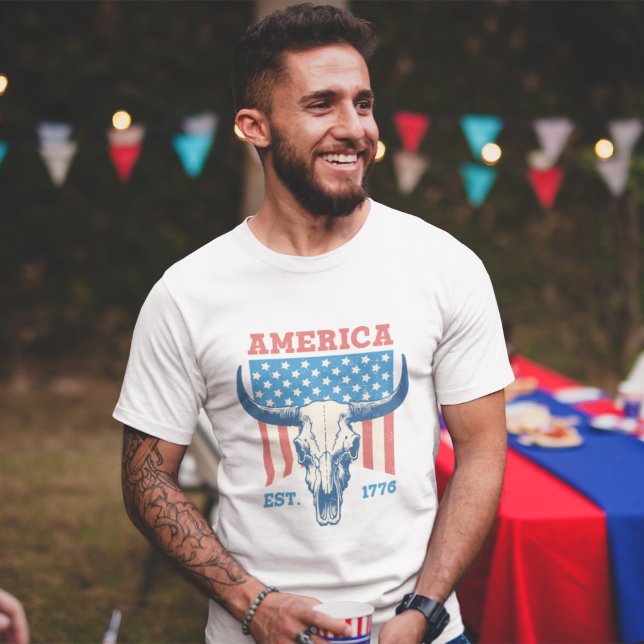 Camiseta Vintage 4 de Julio América EST 1776 (Subido por el creador)