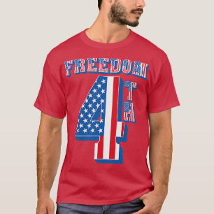Camiseta Vintage 4Freedom American Flag Text